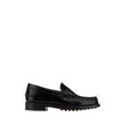 Tod's Klassiska svarta läderloafers Black, Herr