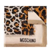 Moschino Sidenscarf med djurmotiv Beige, Unisex