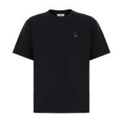 Maison Kitsuné Avslappnad Bomull T-shirt för Män Black, Herr