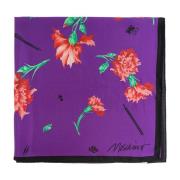 Moschino Sidenscarf med blommönster Purple, Unisex