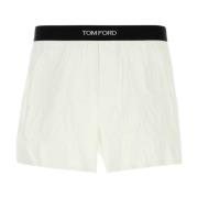 Tom Ford Vit Stretch Poplin Boxerbriefs White, Herr