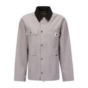 Carhartt Wip Bomull Zip Jacka med Sammet Krage Gray, Dam