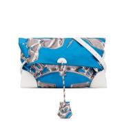 Hermès Vintage Pre-owned Silke crossbodyvskor Blue, Dam