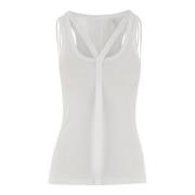 Helmut Lang Vit Tanktop Pima Bomull Modal White, Dam