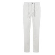 Eleventy Elastiska Joggers White, Herr