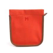 Hermès Vintage Pre-owned Bomull kuvertvskor Orange, Dam