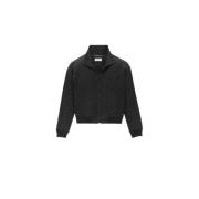 Saint Laurent Satin Bomberjacka med hög krage Black, Herr