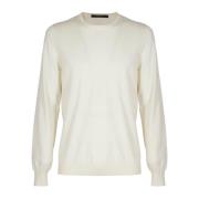 Tagliatore Round-neck Knitwear White, Herr