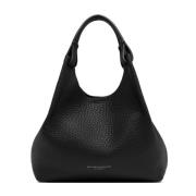 Gianni Chiarini Svart Hammrad Läderhandväska Dua 9719 Black, Dam