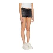 Tommy Jeans Regenererad Bomullsblandning Damshorts Black, Dam