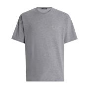 Dolce & Gabbana Grå Mélange Crew Neck T-shirt Gray, Herr