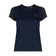 Polo Ralph Lauren Blå Polo T-shirt med Pony brodyr Blue, Dam