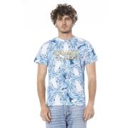 Cavalli Class Fantasy Print Kortärmad T-shirt Blue, Herr