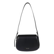 Michael Kors Stilig Flap Messenger Väska Black, Dam