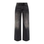 R13 Jeans med vintageeffekt Black, Dam