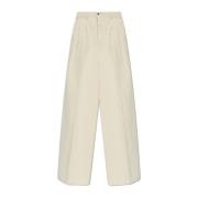 Maison Margiela Byxor med fickor Beige, Dam