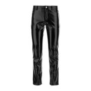 Courrèges Svarta vinylbyxor Black, Herr