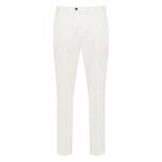 Corneliani Lyocell Bomullsbyxor med Fickor White, Herr