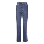 Khaite Hög Midja Blå Denim Jeans Blue, Dam