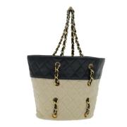 Chanel Vintage Pre-owned Canvas totevskor Beige, Dam