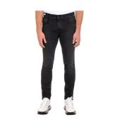 Replay Svart denim med fickskador Black, Herr