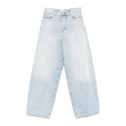 Haikure Jeans med vida ben och knappar fram Blue, Dam