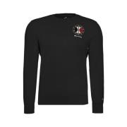 Champion Svart Big Logo Crewneck Sweatshirt Black, Herr