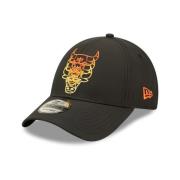 New Era Svart Bulls Stack Logo Keps Black, Herr