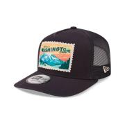 New Era Marino Washington Postcard Trucker Cap Black, Herr