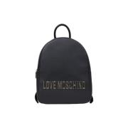 Love Moschino Grå Polyeten Ryggsäck Vår/Sommar Kollektion Gray, Dam