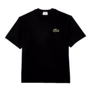 Lacoste Svart Krokodil Oversized Tee Black, Herr