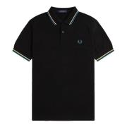 Fred Perry Svart Twin Tipped Pikétröja Black, Herr