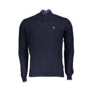 North Sails Bl Polyamid Pullover med Rullkrage Blue, Herr