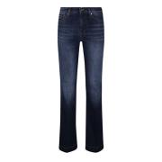 7 For All Mankind Mörkblå Gran Canyon Jeans Blue, Dam