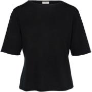 Hést Selma Shortsleeve Sweater Black, Dam