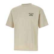 Drole de Monsieur Slogan Bomull T-shirt Sand Mini Logo Beige, Herr