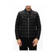 Moncler Amiot Dun Bikerjacka Black, Herr