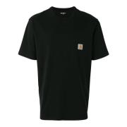 Carhartt Wip Svart Bomull Logo T-shirt Black, Herr