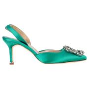 Manolo Blahnik Pre-owned Pre-owned Tyg klackskor Green, Dam