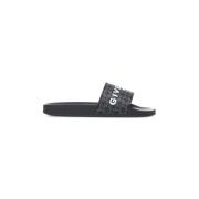 Givenchy Svarta Slip-On Monogram Gummisko Black, Herr