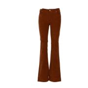 PT Torino Sammet Flare Jeans Brown, Dam