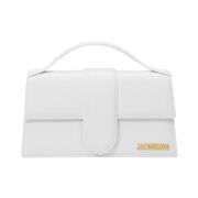 Jacquemus Vit Läder Crossbody-väska - Oversize White, Dam