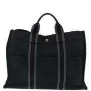 Hermès Vintage Pre-owned Canvas handvskor Black, Dam