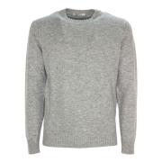 Kangra Grå Ull Cashmere Rund Hals Tröja Gray, Herr