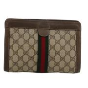 Gucci Vintage Pre-owned Canvas kuvertvskor Beige, Dam