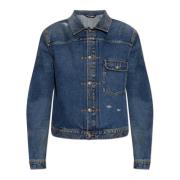 Palm Angels Jeansjacka med vintageeffekt Blue, Herr