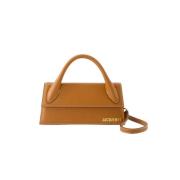 Jacquemus Laeder handvskor Brown, Dam