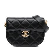 Chanel Vintage Pre-owned Laeder axelremsvskor Black, Dam