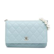 Chanel Vintage Pre-owned Laeder plnbcker Blue, Dam