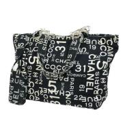 Chanel Vintage Pre-owned Canvas chanel-vskor Black, Dam